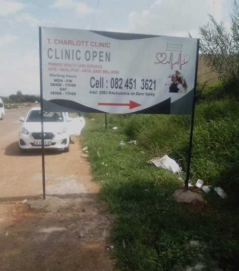 Chromodec sign board with poles done by Business Signature SA
